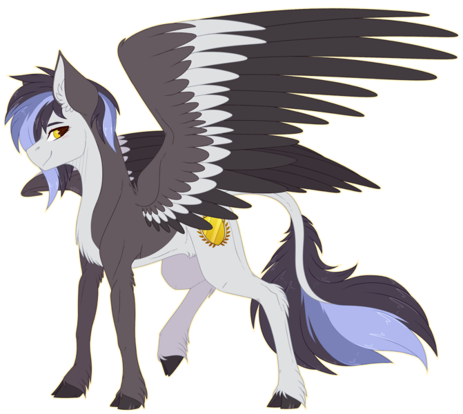 Size: 3428x3064 | Tagged: safe, artist:nocti-draws, derpibooru import, oc, oc:ghost, unofficial characters only, hybrid, kirin, pegasus, image, png, solo