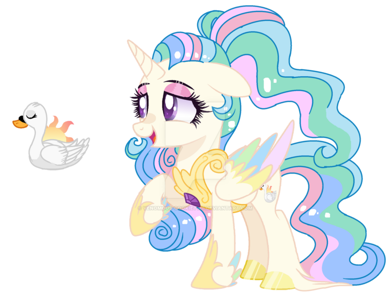 Size: 1280x985 | Tagged: safe, artist:venomous-cookietwt, derpibooru import, oc, oc:solana, alicorn, pony, colored wings, female, image, mare, multicolored wings, parents:flutterlestia, png, simple background, solo, transparent background, wings