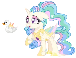 Size: 1280x985 | Tagged: safe, artist:venomous-cookietwt, derpibooru import, oc, oc:solana, alicorn, pony, colored wings, female, image, mare, multicolored wings, parents:flutterlestia, png, simple background, solo, transparent background, wings