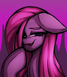 Size: 1543x1764 | Tagged: safe, artist:kyouman1010, derpibooru import, pinkie pie, earth pony, pony, female, image, jpeg, pinkamena diane pie, smiling, smirk, solo, solo female, straight hair, straight mane