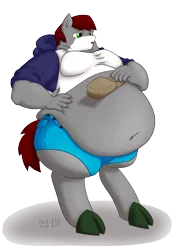 Size: 4961x7016 | Tagged: suggestive, artist:khaki-cap, derpibooru import, oc, oc:khaki-cap, unofficial characters only, anthro, earth pony, unguligrade anthro, anthro oc, belly, belly button, big belly, cap, chubby, clip studio paint, clothes, cloven hooves, detailed, earth pony oc, fat, hand, hat, hoodie, image, jeans, male, moobs, pants, png, shirt, signature, simple background, solo, solo male, tight clothing, transparent background, t-shirt