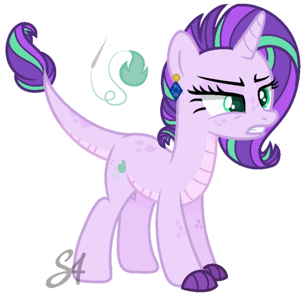 Size: 894x868 | Tagged: safe, artist:stellaartist13, derpibooru import, oc, unofficial characters only, dracony, hybrid, base used, female, frown, gritted teeth, image, interspecies offspring, offspring, parent:rarity, parent:spike, parents:sparity, png, simple background, solo, transparent background