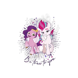 Size: 1200x1200 | Tagged: safe, derpibooru import, official, pipp petals, zipp storm, pegasus, pony, my little pony: a new generation, 2d, cropped, cursive writing, design, duo, female, g5, image, mare, merchandise, png, shirt design, simple background, text, transparent background