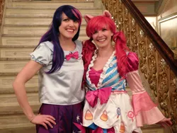 Size: 2827x2121 | Tagged: safe, artist:brinycosplay, derpibooru import, pinkie pie, twilight sparkle, human, equestria girls, clothes, cosplay, costume, dress, duo, gala dress, image, irl, irl human, jpeg, photo, ponycon 2016, ponycon nyc