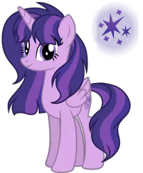 Size: 1213x1474 | Tagged: safe, artist:dayspringsentryyt, derpibooru import, oc, alicorn, pony, female, image, magical lesbian spawn, mare, offspring, parent:starlight glimmer, parent:twilight sparkle, parents:twistarlight, png, simple background, solo, transparent background