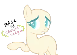 Size: 837x597 | Tagged: safe, artist:sakurastageani, derpibooru import, oc, unofficial characters only, earth pony, pony, bald, base, earth pony oc, eyelashes, female, image, mare, png, raised hoof, simple background, solo, transparent background, worried