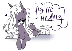 Size: 500x357 | Tagged: safe, artist:pixxpal, derpibooru import, oc, oc:lilac night, unofficial characters only, bat pony, pony, ask, cute, dialogue, heart, image, lidder eyes, looking at you, png, smiling