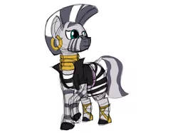 Size: 4098x3072 | Tagged: safe, anonymous artist, zecora, pony, zebra, ear piercing, earpiece, earring, female, image, jewelry, mare, neck rings, piercing, png, simple background, solo, white background