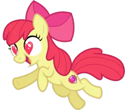 Size: 744x656 | Tagged: safe, artist:angrymetal, derpibooru import, apple bloom, earth pony, pony, lesson zero, apple bloom's bow, bow, female, filly, hair bow, heart eyes, image, open mouth, png, simple background, solo, transparent background, vector, wingding eyes