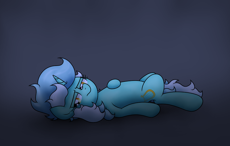 Size: 4592x2923 | Tagged: safe, artist:background basset, derpibooru import, lyra heartstrings, pony, unicorn, depressed, image, lying down, png, sad, simple background, solo