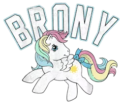 Size: 900x800 | Tagged: safe, derpibooru import, official, starshine, pegasus, pony, brony, design, female, g1, image, mare, merchandise, png, shirt design, simple background, solo, text, transparent background