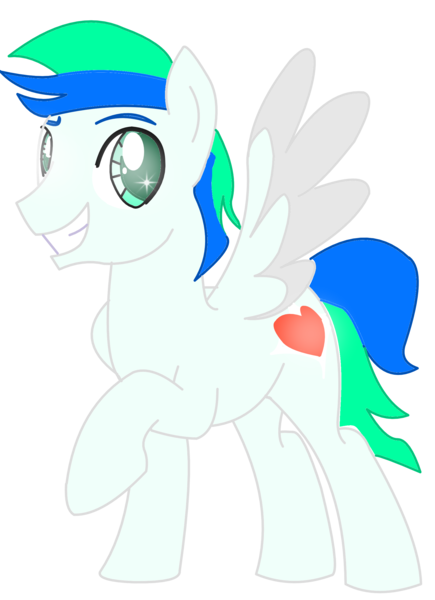 Size: 1835x2530 | Tagged: safe, artist:goldlines005, artist:lazuli0209, derpibooru import, oc, unofficial characters only, pegasus, pony, base used, grin, image, male, pegasus oc, png, raised hoof, simple background, smiling, solo, stallion, transparent background, two toned wings, wings