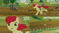 Size: 1280x720 | Tagged: safe, derpibooru import, edit, edited screencap, editor:quoterific, screencap, bright mac, pear butter, earth pony, pony, season 7, the perfect pear, brightabetes, bright mac's hat, cowboy hat, cute, duo, duo male, female, food, hat, image, jpeg, male, mare, open mouth, pear, running, smiling, solo, solo female, solo male, stallion