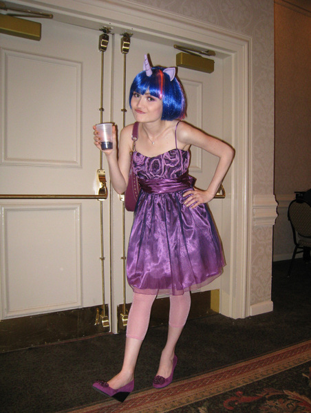 Size: 753x1000 | Tagged: safe, artist:sasha-v, derpibooru import, twilight sparkle, human, animegacon, animegacon 2012, clothes, cosplay, costume, hand on hip, image, irl, irl human, jpeg, photo