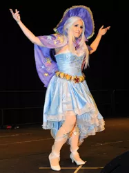 Size: 2331x3109 | Tagged: safe, artist:mieucosplay, derpibooru import, trixie, human, bronycon, bronycon 2016, cape, clothes, cosplay, costume, hat, image, irl, irl human, jpeg, photo, trixie's cape, trixie's hat