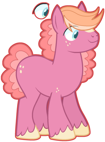 Size: 900x1210 | Tagged: safe, artist:miccu-gumii, derpibooru import, oc, earth pony, pony, base used, earth pony oc, freckles, image, male, offspring, outline, parent:big macintosh, parent:pinkie pie, parents:pinkiemac, png, simple background, solo, stallion, transparent background, unshorn fetlocks