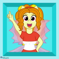 Size: 4000x4000 | Tagged: safe, artist:melisareb, derpibooru import, part of a set, adagio dazzle, equestria girls, .svg available, absurd resolution, crossover, female, fin wings, image, looking at you, png, pun, rhythm heaven, solo, the dazzles, vector, visual pun, wings