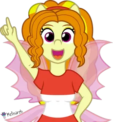 Size: 4000x4302 | Tagged: safe, alternate version, artist:melisareb, derpibooru import, part of a set, adagio dazzle, equestria girls, .svg available, absurd resolution, crossover, female, fin wings, image, looking at you, png, pun, rhythm heaven, simple background, solo, the dazzles, transparent background, vector, visual pun, wings