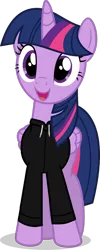 Size: 565x1414 | Tagged: safe, artist:edy_january, derpibooru import, edit, vector edit, twilight sparkle, twilight sparkle (alicorn), alicorn, clothes, gopnik, hardbass, image, jacket, png, slav, solo, vector