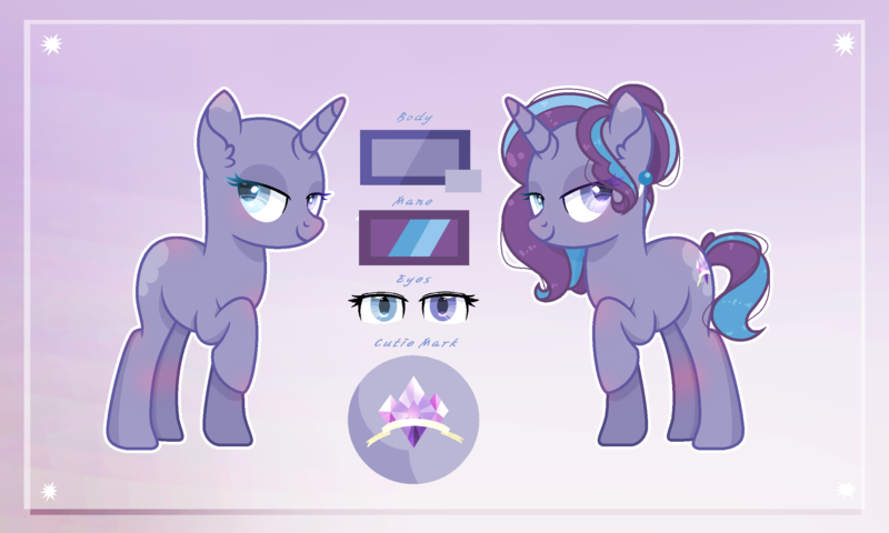 Size: 2412x1448 | Tagged: safe, artist:moonnightshadow-mlp, derpibooru import, oc, pony, unicorn, bald, female, image, mare, png, reference sheet, solo