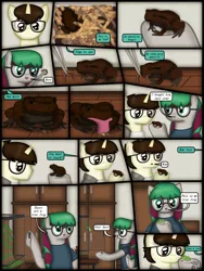 Size: 1750x2333 | Tagged: safe, artist:99999999000, derpibooru import, oc, oc:cwe, oc:li anna, unofficial characters only, frog, insect, pegasus, pony, toad, comic:visit, clothes, comic, cricket, female, glasses, image, larva, male, png, sports