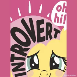 Size: 1080x1080 | Tagged: safe, artist:mylittleponyjpn, derpibooru import, official, part of a set, fluttershy, pegasus, pony, blushing, dialogue, image, introvert, jpeg, solo, talking to viewer