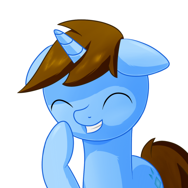 Size: 1200x1200 | Tagged: safe, artist:cyanspark, derpibooru import, oc, oc:cyan spark, unicorn, giggling, image, png, simple background, transparent background