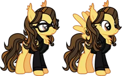 Size: 1975x1229 | Tagged: safe, artist:lightningbolt, derpibooru import, ponified, pegasus, pony, .svg available, chest fluff, clothes, derpibooru exclusive, ear fluff, folded wings, glasses, image, jacket, male, png, shirt, simple background, spread wings, stallion, the academy is..., transparent background, trap, undershirt, vector, william beckett, wings
