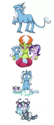 Size: 823x1909 | Tagged: safe, artist:ukulelepineapplecat, derpibooru import, starlight glimmer, thorax, trixie, oc, oc:pixie dust, changedling, changeling, changepony, classical unicorn, hybrid, pony, unicorn, baby changeling, changedling oc, changeling oc, cloven hooves, comic, egg, female, grin, image, interspecies offspring, jpeg, king thorax, leonine tail, lesbian, male, mare, missing cutie mark, offspring, parent:thorax, parent:trixie, parents:thoraxie, pillow, shipping, side hug, simple background, smiling, startrix, story included, unamused, unshorn fetlocks, white background, wide eyes
