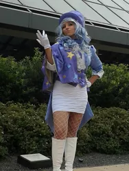 Size: 900x1200 | Tagged: safe, artist:brinycosplay, artist:mieucosplay, derpibooru import, trixie, human, bronycon, bronycon 2014, boots, cape, clothes, cosplay, costume, gloves, hand on hip, high heel boots, image, irl, irl human, jpeg, photo, shoes, trixie's cape