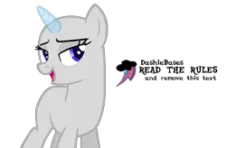 Size: 1095x720 | Tagged: safe, artist:kingbases, derpibooru import, oc, unofficial characters only, pony, unicorn, bald, base, bedroom eyes, eyelashes, female, horn, image, mare, open mouth, png, simple background, smiling, solo, transparent background, unicorn oc