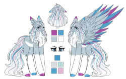 Size: 2377x1500 | Tagged: safe, artist:inspiredpixels, derpibooru import, oc, unofficial characters only, pegasus, pony, chest fluff, coat markings, colored hooves, female, image, mare, pale belly, png, reference sheet, simple background, socks (coat marking), spread wings, transparent background, wings