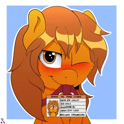 Size: 2000x2000 | Tagged: safe, artist:h3nger, derpibooru import, oc, oc:zip circuit, earth pony, pony, blushing, horny on main, image, license, male, png, solo, stallion