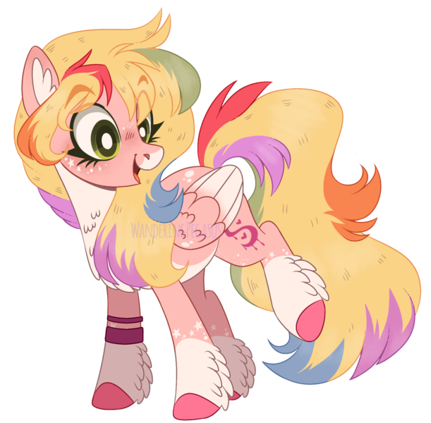 Size: 1591x1563 | Tagged: safe, artist:wanderingpegasus, derpibooru import, oc, oc:day dreamer, oc:daydreamer, unofficial characters only, pegasus, pony, arm band, chest fluff, coat markings, colored hooves, colored wings, ear fluff, feathered fetlocks, female, folded wings, freckles, gradient wings, image, mare, open mouth, png, ponysona, simple background, snip (coat marking), socks (coat marking), solo, transparent background, wings