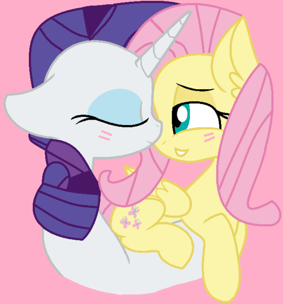 Size: 657x705 | Tagged: safe, artist:jadethepegasus, derpibooru import, fluttershy, rarity, pegasus, unicorn, duo, duo female, female, flarity, image, kissing, lesbian, png, shipping