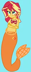 Size: 330x774 | Tagged: safe, artist:jadethepegasus, derpibooru import, sunset shimmer, human, mermaid, equestria girls, bra, clothes, cutie mark on human, image, mermaid tail, mermaidized, png, seashell bra, species swap, stupid sexy sunset shimmer, underwear