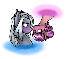 Size: 782x711 | Tagged: safe, artist:aonairfaol, derpibooru import, oc, oc:moon pie, earth pony, pony, blushing, earth pony oc, female, image, male, mare, png, portal, simple background, stallion, transparent background, upside down