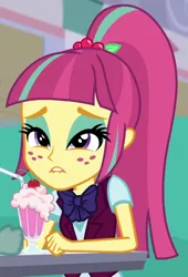 Size: 496x729 | Tagged: safe, derpibooru import, screencap, sour sweet, dance magic, equestria girls, spoiler:eqg specials, cropped, image, milkshake, png, solo