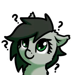 Size: 289x304 | Tagged: safe, artist:neuro, derpibooru import, oc, oc:anonfilly, oc:rolling stone, unofficial characters only, pony, taiga pony, female, filly, image, png, question mark, simple background, transparent background
