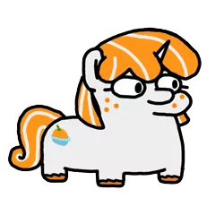 Size: 720x720 | Tagged: safe, derpibooru import, oc, oc:orange sherbet, unicorn, freckles, image, png, simple background, squatpony, transparent background