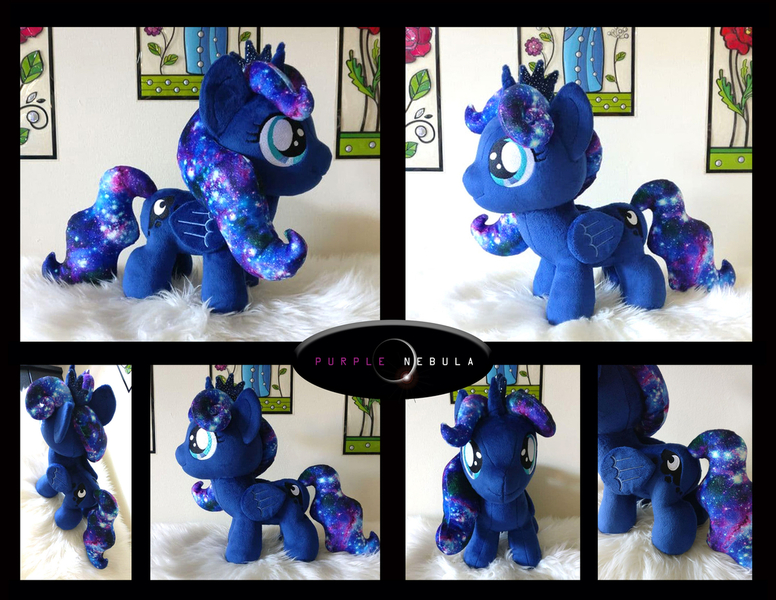 Size: 1280x990 | Tagged: safe, artist:purplenebulastudios, derpibooru import, princess luna, pony, ethereal mane, female, filly, image, irl, jpeg, photo, plushie, solo, woona, younger