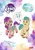 Size: 1654x2332 | Tagged: safe, derpibooru import, official, hitch trailblazer, izzy moonbow, sunny starscout, earth pony, pony, unicorn, my little pony: a new generation, 2d, book, book cover, coloring book, cover, female, g5, harpercollins, image, jpeg, male, mare, my little pony logo, polish, stallion