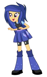 Size: 1224x2020 | Tagged: safe, artist:galaxyswirlsyt, derpibooru import, oc, oc:velvet sentry, equestria girls, clothes swap, image, offspring, parent:flash sentry, parent:twilight sparkle, parents:flashlight, png, simple background, solo, transparent background