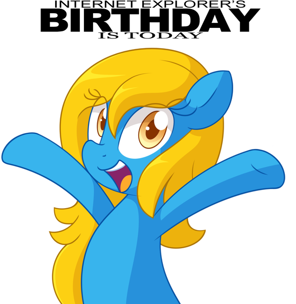 Size: 1319x1352 | Tagged: safe, artist:furrgroup, derpibooru import, oc, oc:internet explorer, pony, ask internet explorer, browser ponies, image, internet explorer, png, solo