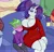 Size: 2566x2445 | Tagged: suggestive, artist:jinusenpai, derpibooru import, rarity, spike, human, breasts, busty rarity, female, horn, horned humanization, humanized, i can't believe it's not bigdad, image, jpeg, male, pony coloring, shipping, sparity, straight, style emulation