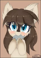 Size: 2103x3000 | Tagged: safe, artist:freefraq, derpibooru import, oc, oc:frosty flakes, unofficial characters only, fish, pony, taiga pony, cheek fluff, cute, ear fluff, fluffy, image, png, solo