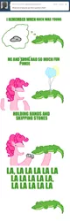 Size: 642x2000 | Tagged: safe, artist:askpinkiepieandfriends, derpibooru import, gummy, pinkie pie, earth pony, pony, ask, balloon, dialogue, duo, elton john, female, image, male, mare, png, simple background, song reference, thought bubble, tumblr, white background