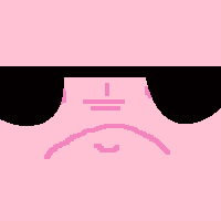 Size: 200x200 | Tagged: safe, alternate version, artist:askpinkiepieandfriends, derpibooru import, pinkie pie, earth pony, pony, close-up, extreme close up, female, frown, image, mare, png, solo, sunglasses