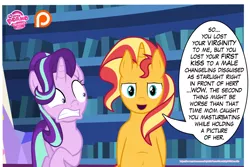 Size: 3744x2500 | Tagged: suggestive, artist:terminalhash, derpibooru import, editor:wild stallions, starlight glimmer, sunburst, sunset shimmer, comic:the first incestuous foal of sunset shimmer, my little porno: friendship with benefits, brother and sister, explicit description, explicit source, faic, female, image, implied masturbation, implied sex, implied shimmerburst, implied sunburst, implied thorax, incest, looking at you, male, patreon, png, preview, siblings, speech bubble, sunny siblings