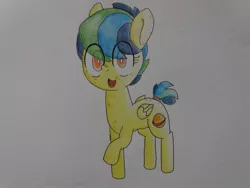 Size: 2064x1548 | Tagged: safe, artist:cherro, derpibooru import, oc, oc:apogee, unofficial characters only, pegasus, image, jpeg, solo, traditional art